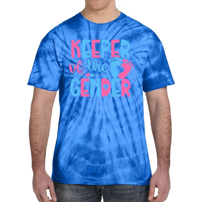 Keeper Of The Gender Gender Reveal Party Baby Shower Tie-Dye T-Shirt