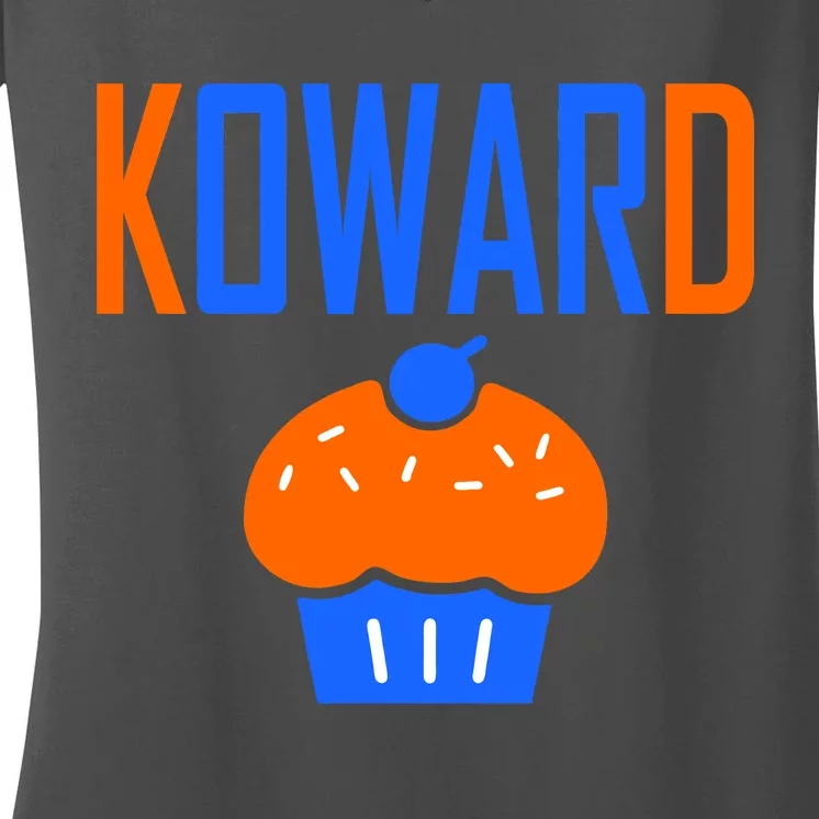 KOWARD Cupcake KD Oklahoma City Basketball Women's V-Neck T-Shirt