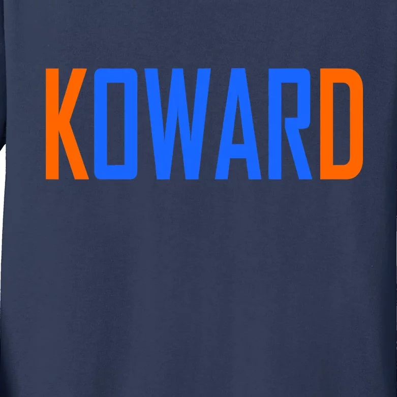 KOWARD KD Oklahoma City Basketball Fan Pride Kids Long Sleeve Shirt