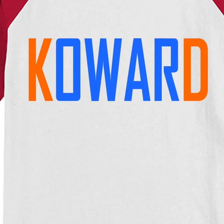 KOWARD KD Oklahoma City Basketball Fan Pride Kids Colorblock Raglan Jersey