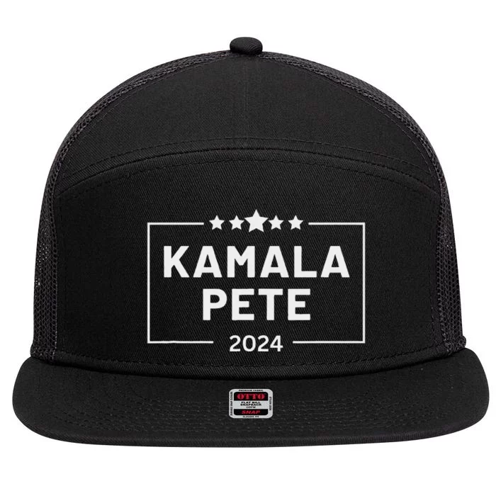 Kamala Pete 2024 7 Panel Mesh Trucker Snapback Hat