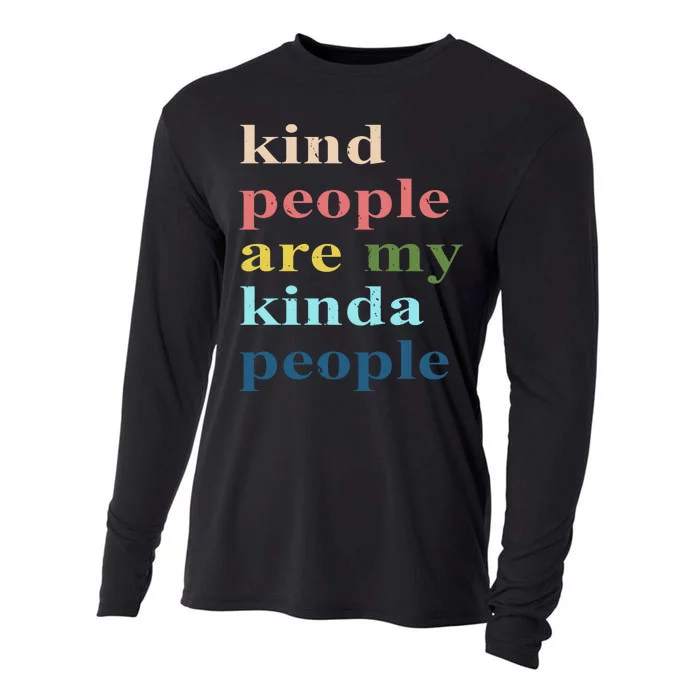 Kind People Are My Kinda People Retro Colorful Cooling Performance Long Sleeve Crew