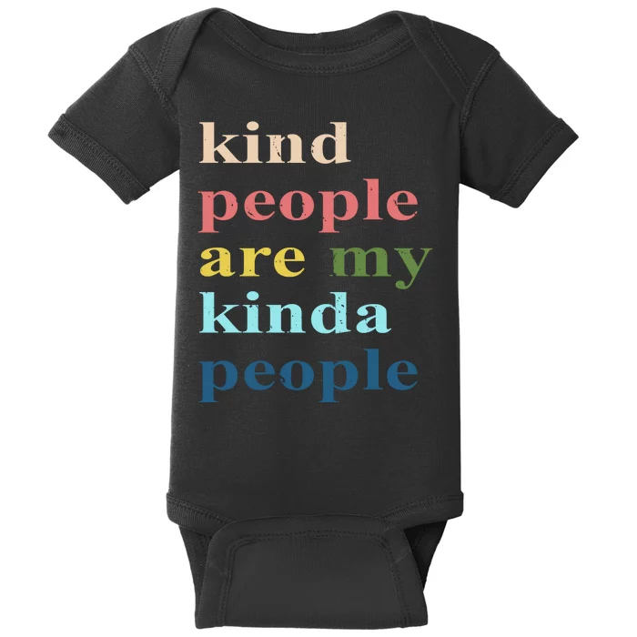 Kind People Are My Kinda People Retro Colorful Baby Bodysuit