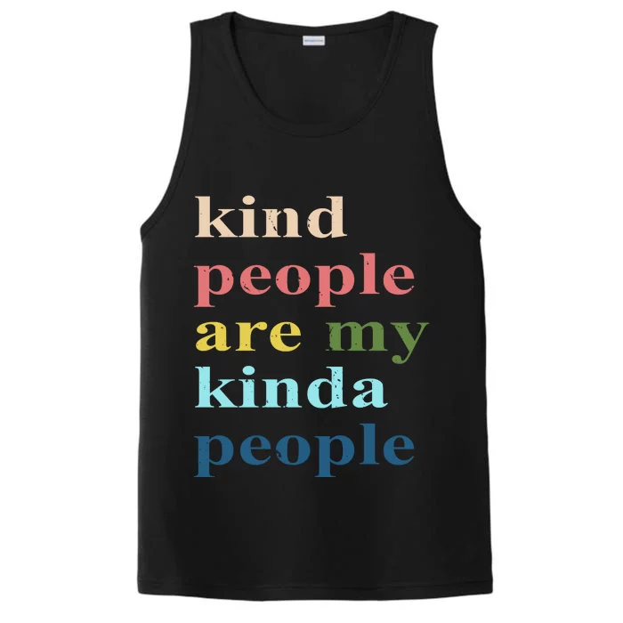 Kind People Are My Kinda People Retro Colorful Performance Tank