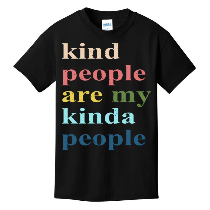 Kind People Are My Kinda People Retro Colorful Kids T-Shirt