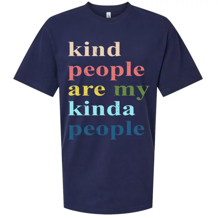 Kind People Are My Kinda People Retro Colorful Sueded Cloud Jersey T-Shirt