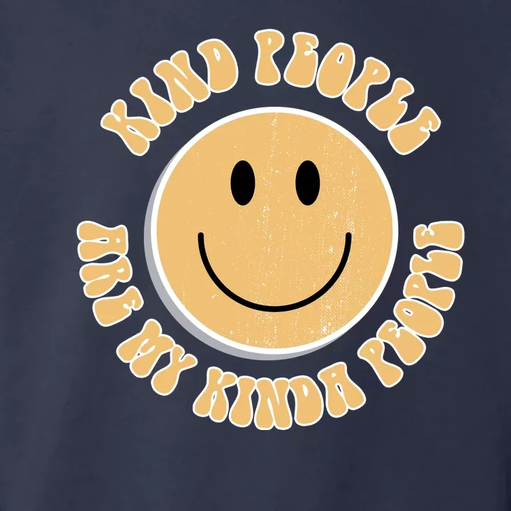 Kind People Are My Kinda People Retro Smiley Toddler Hoodie