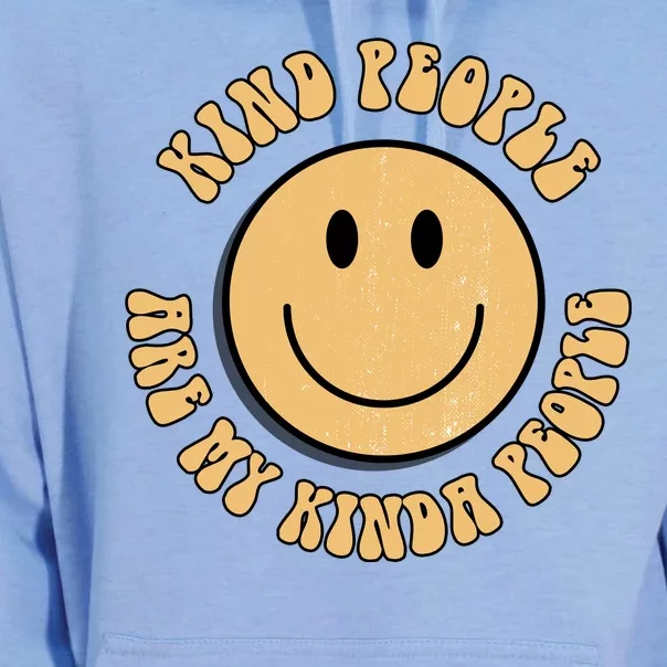 Kind People Are My Kinda People Retro Smiley Unisex Surf Hoodie