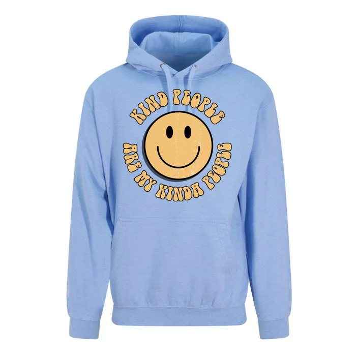 Kind People Are My Kinda People Retro Smiley Unisex Surf Hoodie