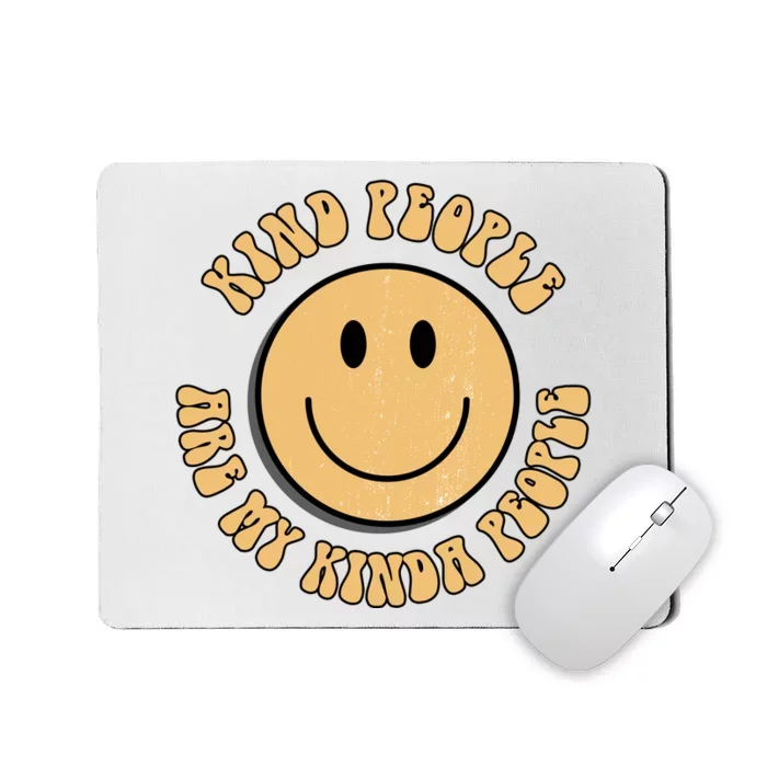 Kind People Are My Kinda People Retro Smiley Mousepad