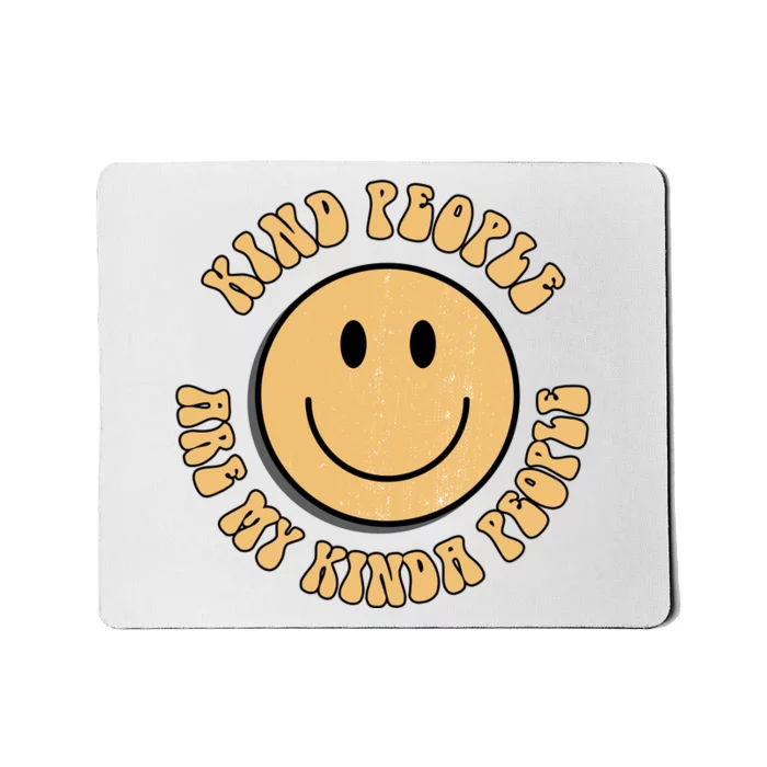 Kind People Are My Kinda People Retro Smiley Mousepad