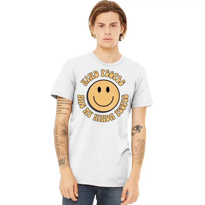 Kind People Are My Kinda People Retro Smiley Premium T-Shirt