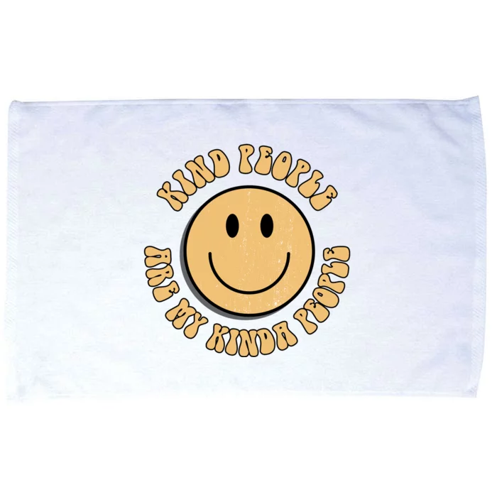 Kind People Are My Kinda People Retro Smiley Microfiber Hand Towel