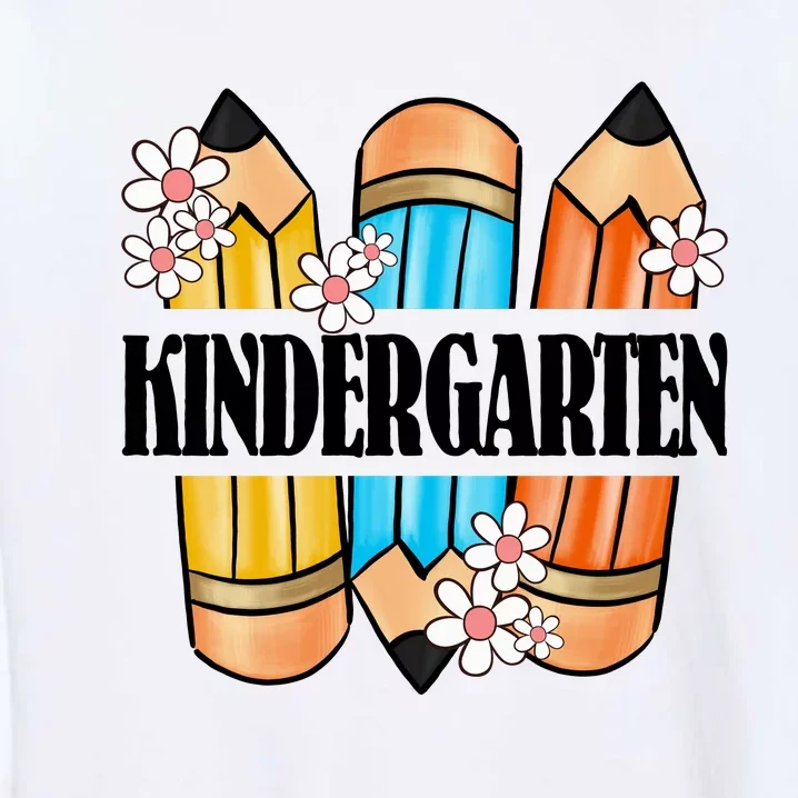 Kindergarten Pencil And Flower Back To School Graphic Garment-Dyed Sweatshirt