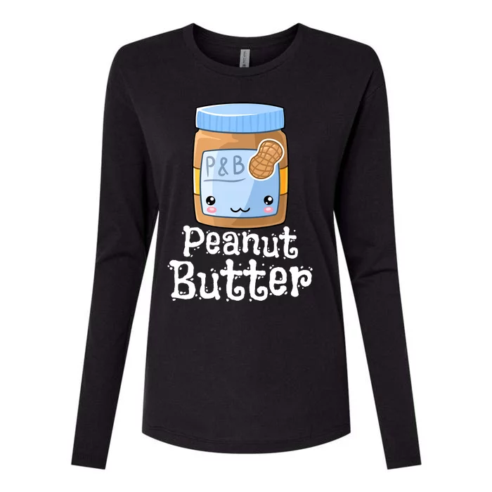 Kawaii Peanut Butter & Jelly PB&J Halloween Matching Designs Womens Cotton Relaxed Long Sleeve T-Shirt