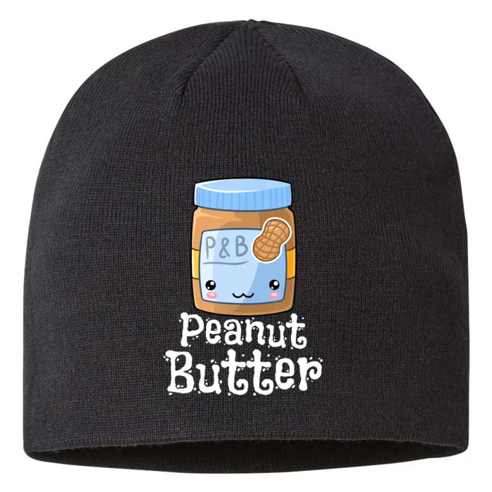 Kawaii Peanut Butter & Jelly PB&J Halloween Matching Designs 8 1/2in Sustainable Knit Beanie