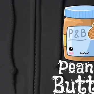 Kawaii Peanut Butter & Jelly PB&J Halloween Matching Designs Full Zip Hoodie