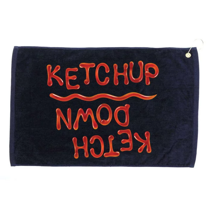 Ketchup Pun Bad Corny Joke Prank Dad Gag Funny Gift Grommeted Golf Towel