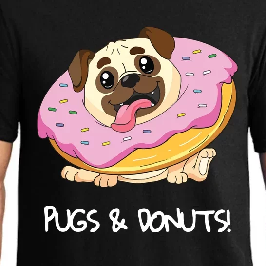 Kids Pugs Donuts Shirts Pug Lover Candy Fan Girl Woman Pajama Set