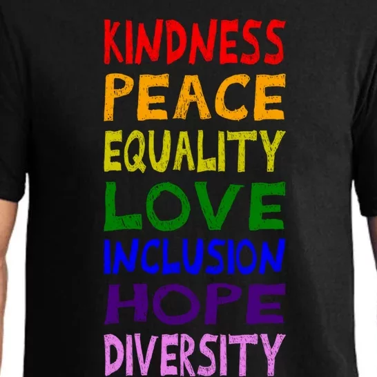 Kindness Peace Equality Love Inclusion Hope Diversity Gift Pajama Set