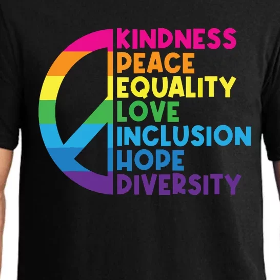 Kindness Peace Equality Love Inclusion Hope Diversity Pajama Set