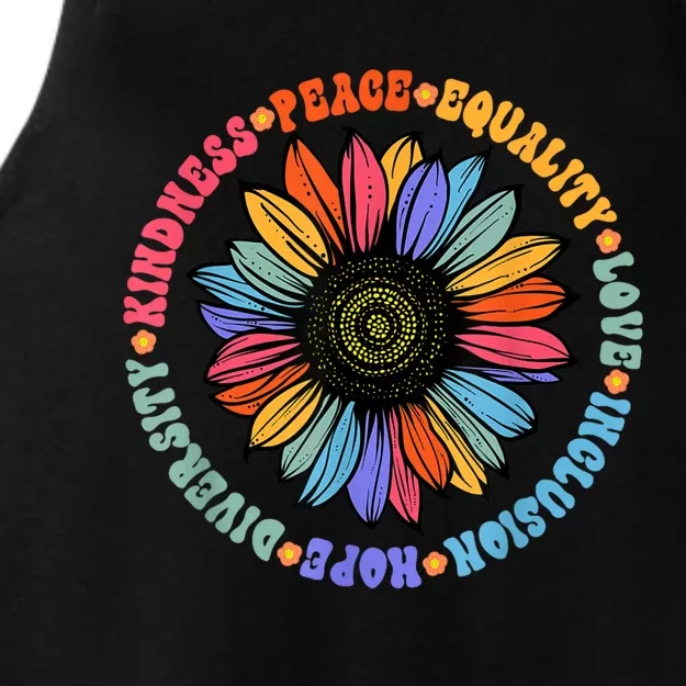 Kindness Peace Equality Love Hope Diversity Human Rights Ladies Tri-Blend Wicking Tank