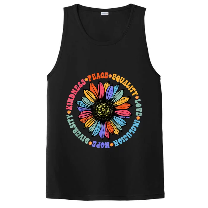 Kindness Peace Equality Love Hope Diversity Human Rights Performance Tank