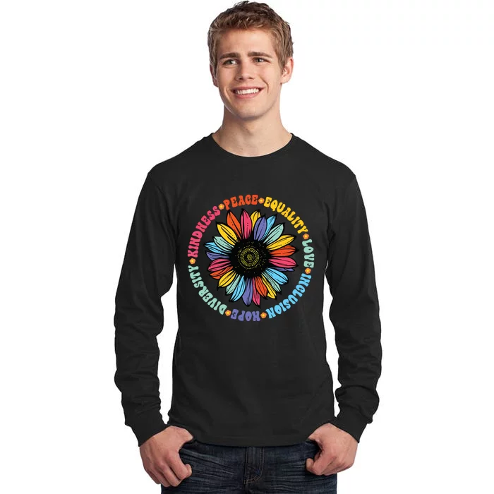 Kindness Peace Equality Love Hope Diversity Human Rights Tall Long Sleeve T-Shirt