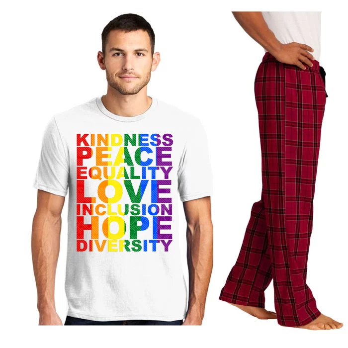 Kindness Peace Equality Love Quote Pajama Set