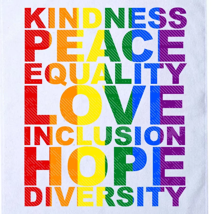 Kindness Peace Equality Love Quote Platinum Collection Golf Towel