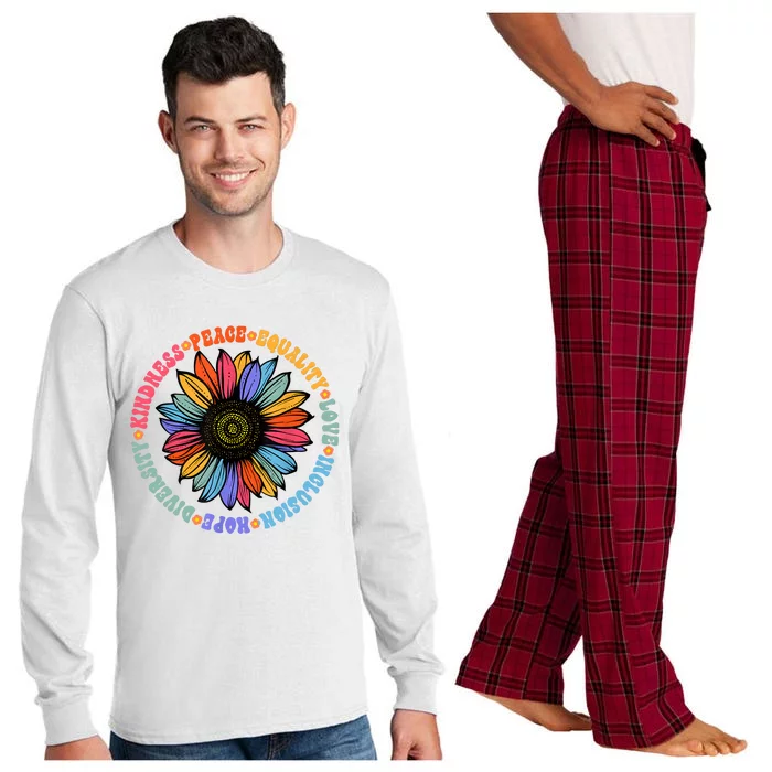 Kindness Peace Equality Love Hope Diversity Human Rights Long Sleeve Pajama Set