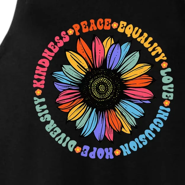 Kindness Peace Equality Love Hope Diversity Human Rights Ladies Tri-Blend Wicking Tank