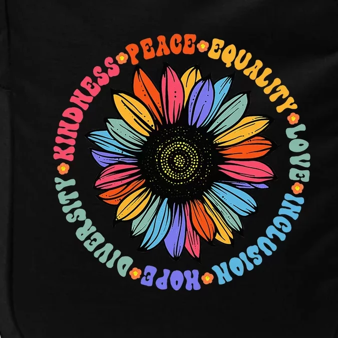 Kindness Peace Equality Love Hope Diversity Human Rights Impact Tech Backpack