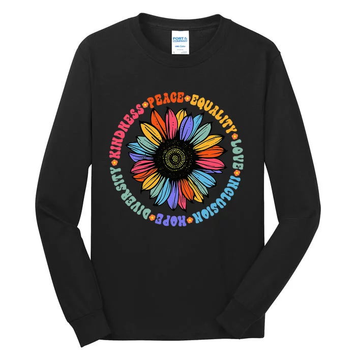 Kindness Peace Equality Love Hope Diversity Human Rights Tall Long Sleeve T-Shirt