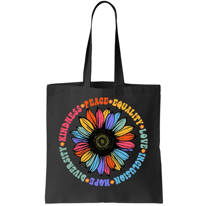 Kindness Peace Equality Love Hope Diversity Human Rights Tote Bag