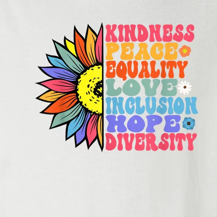 Kindness Peace Equality Love Hope Diversity Human Rights Toddler Long Sleeve Shirt