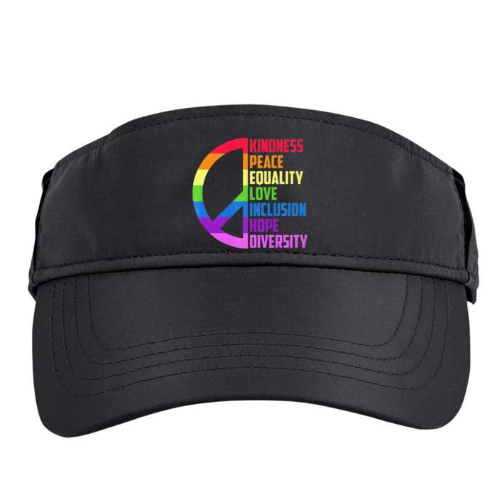 Kindness Peace Equality Love Inclusion Hope Diversity Adult Drive Performance Visor