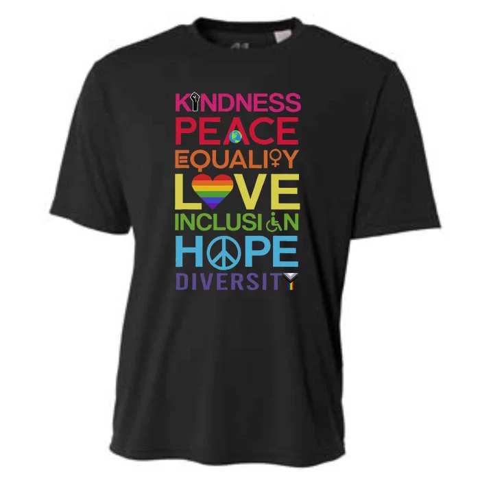 Kindness Peace Equality Inclusion Diversity Human Rights Cooling Performance Crew T-Shirt