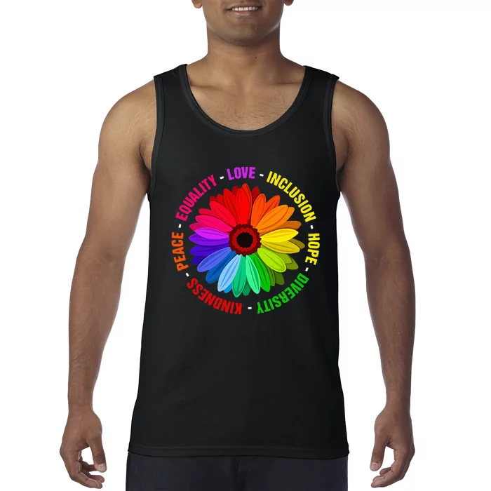 Kindness Peace Equality Love Inclusion Hope Diversity Tank Top