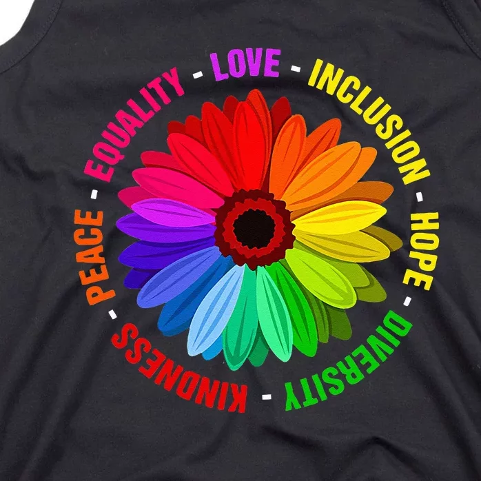 Kindness Peace Equality Love Inclusion Hope Diversity Tank Top