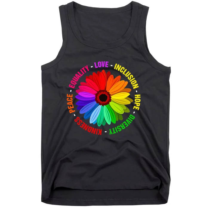 Kindness Peace Equality Love Inclusion Hope Diversity Tank Top