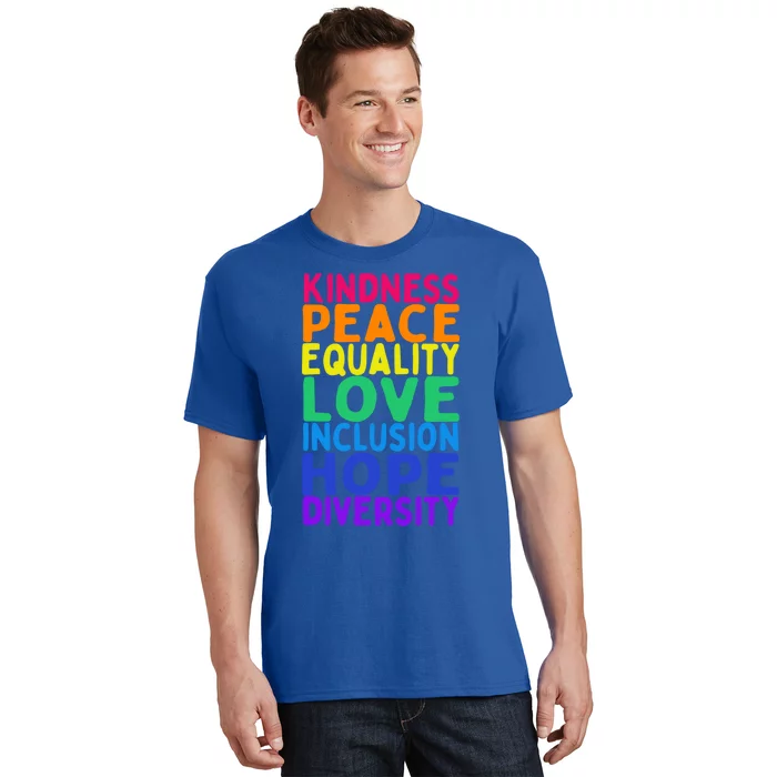 Kindness Peace Equality Inclusion Diversity Hu Rights Gift T-Shirt