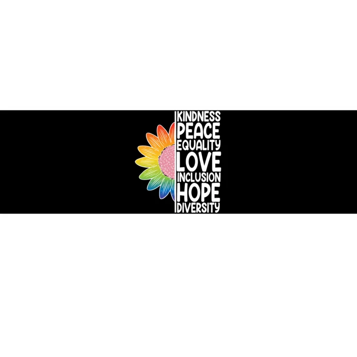 Kidness Peace Equality Love Inclusion Hope Diversity Bumper Sticker