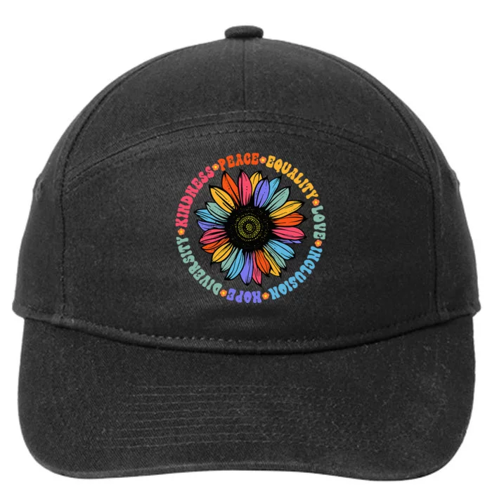 Kindness Peace Equality Love Hope Diversity Human Rights 7-Panel Snapback Hat