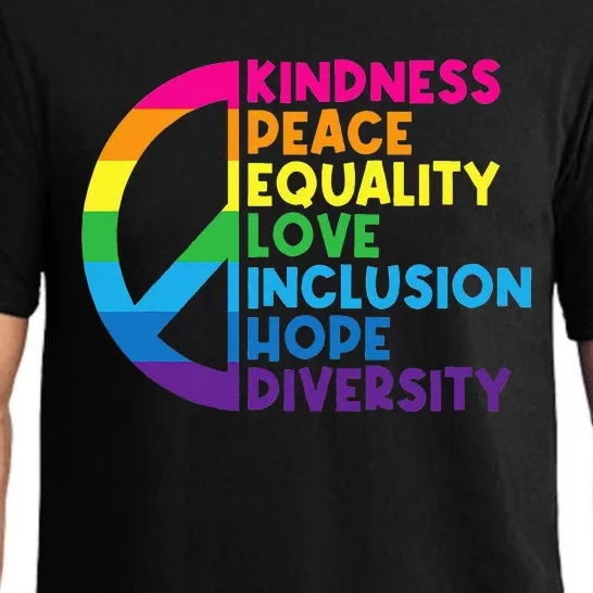 Kindness Peace Equality Love Inclusion Hope Diversity Pajama Set