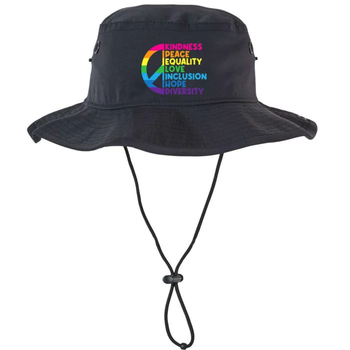 Kindness Peace Equality Love Inclusion Hope Diversity Legacy Cool Fit Booney Bucket Hat