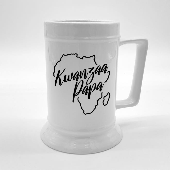 Kwanzaa Papa Funny Africanamerican Dad Great Gift Front & Back Beer Stein