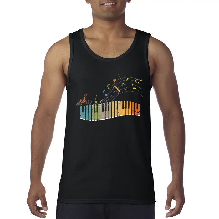 Keyboard Pianist Funny Musician Piano Art Music Tank Top