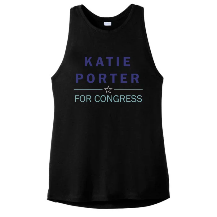 Katie Porter For Congress Ladies Tri-Blend Wicking Tank