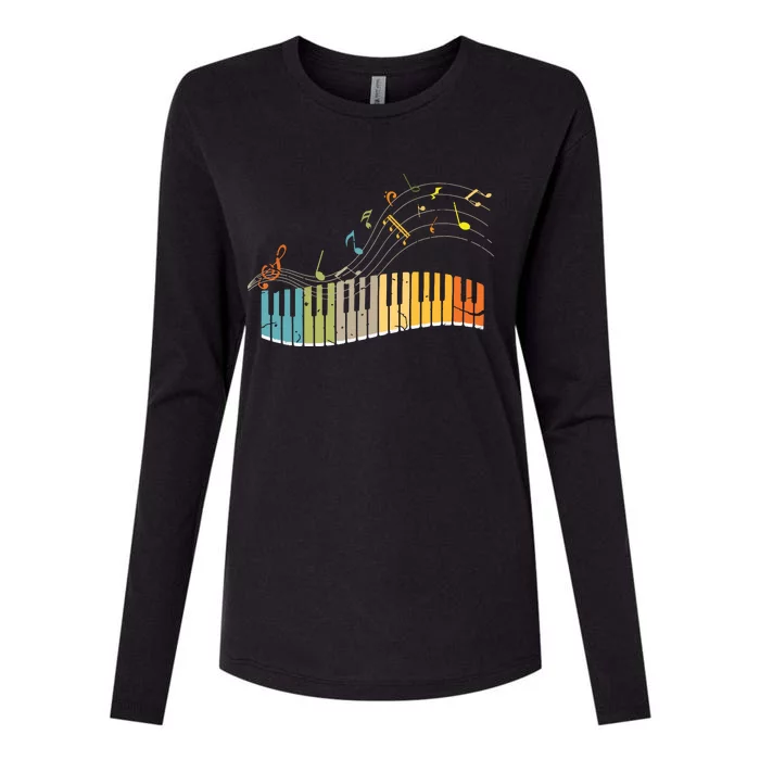 Keyboard Pianist Funny Musician Piano Art Music Womens Cotton Relaxed Long Sleeve T-Shirt